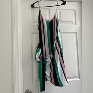 River Island Black and White Asymmetrical Sundress